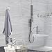 Amazer Towel Hook, Adhesive Double Bath Towel Hook Robe Hook Coat Hooks Heavy Duty Bathroom Hooks, 304 Stainless Steel Wall Hook Sticky Hanging Hooks for Bathroom