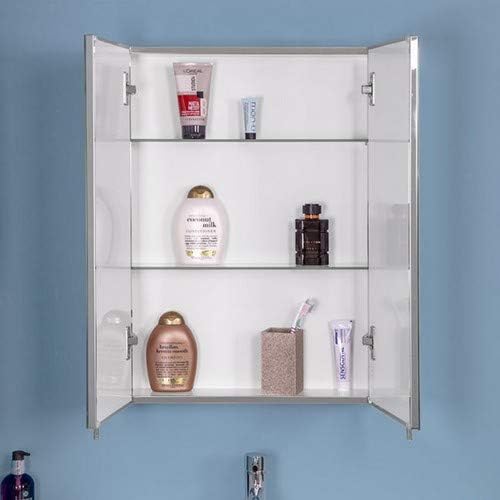 Croydex Anton Stainless Steel Bathroom Mirror Cabinet - Image 5