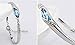 UNKE Fashion Crystals Blue Sky Women Silver Crystal Bangle Bracelet Jewelry