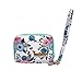 Inspring Credit Card Holder Wallets Organizer for Women Zipper Card Case for Girls with ID Holder and Wristlet Wrist Strap Fabric Floral Small Purse 11 Slots and Cash Pocket