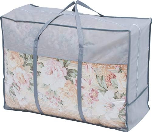 アストロ 羽毛布団収納袋 グレー シングル ダブル兼用 不織布 持ち手付 軽圧縮 167 04