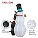 YIHONG 8 Ft Christmas Inflatables Snowman with Penguins Decorations - Blow up Party Decor for Indoor Outdoor Yard with with Color Changing LED Lights