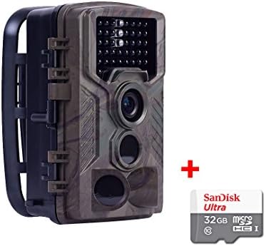 2017 upgraded HD Wildlife camera, 16 MP1080P with 46pcs IR LEDs and IP56 Waterproof + Sandisk 32GB Micro SD Class 10