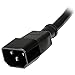 StarTech.com 3ft (1m) Heavy Duty Extension Cord, IEC 320 C14 to IEC 320 C13 Black Extension Cord, 15A 125V, 14AWG, Heavy Gauge Power Extension Cable, Heavy Duty AC Power Cord, UL Listed (PXT100143)