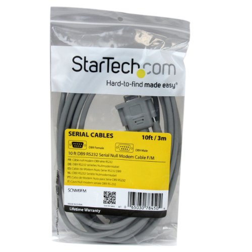StarTech.com 10-Feet DB9 RS232 Serial Null Modem Cable F/M (SCNM9FM)