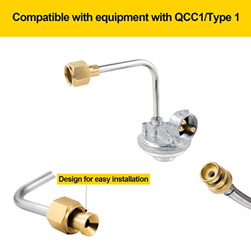 Camping Stove Regulator with 3/8" Female Flare Nut, 1lb to 20lb Propane