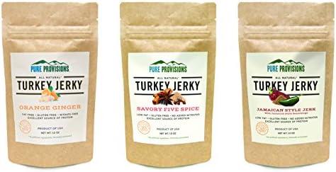 Pure Provisions Turkey Jerky (VARIETY Pack, Six 1.0 oz)