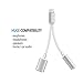 iPhone 7 Lightning to 3.5mm Power Audio Charge Headphone Jack Adapter Cable (Silver)