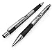 Zebra F-301 - Stainless Steel Retractable Ballpoint Pen - 0.7mm Medium - BLUE Ink - Black, Blue, Green, Maroon Barrel - Pack of 12