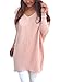 Ezcosplay Women's Fashion Casual Long Sleeve V-neck Tunic Solid Tops Blouse