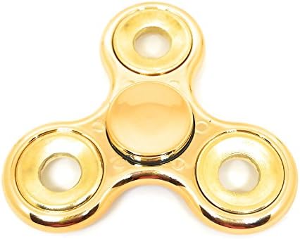 New 2017 Fidget Spinner Toy Stress Reducer | Fidget Toy With Premium Hybrid Ceramic Bearing | Adhd Fidget Toys | Smooth Surface Fidget Toy Spinner (Gold Metallic)