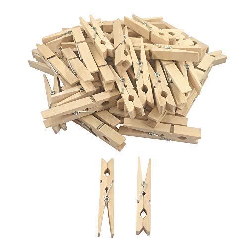 JABINCO (Pack of 50) Wooden Clothespins About 2-7/8" Long