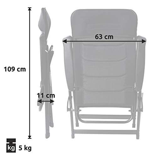 your GEAR Sovana 3D - XXL Gartenstuhl Hochlehner - 6-Fach Verstellbarer Klappstuhl - Quick Dry Polsterung & 3D Mesh-Bezug - Ergonomischer Gartensessel – Bild 7