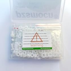 Pzsmocn 300 Pieces/100 Sets M4*10 mm Plastic White