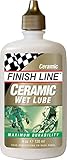 Finish Line Ceramic WET Bicycle Chain Lube, 4-Ounce Drip Squeeze Bottle