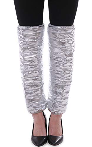 BAYINBULAKÂ LegÂ WarmerÂ WomenÂ Adjustable FashionÂ LegwarmersÂ ColdÂ WeatherÂ ShineÂ Outdoor (Silver)
