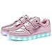 EQUICK Kids Light Up Casual Shoes Flashing Double Velcro LED Sneakers With 11 Colors Modes For Boys and Girls In Halloweens,D5001,L06,33