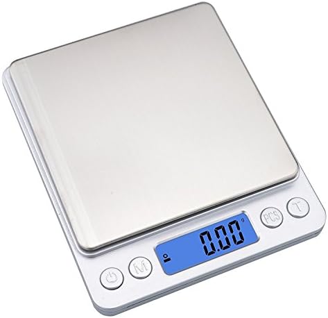 Digital Pocket Kitchen Scale 0.001oz/0.01g 500g Kitchen Food Scale Jewelry Weight Compact Scale, Tare, Stainless Steel, Backlit Display,Easy to use,Good Helper