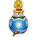 Easter Inflatable Baby Chick In Egg Holding Flower Airblown Decoration