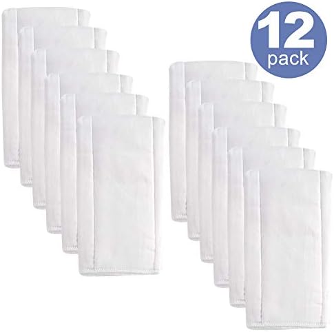 Prefold Cloth Diapers, Mifidy Birdseye 6-Ply Prefold Cloth Diapers, White, 5/10/12 Count