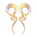 BodyJ4You 2PC Glass Ear Tapers Plugs 0G Rainbow Colorful Spiral Gauges Piercing Jewelry Set