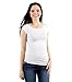 zhAjh Womens Cotton Modal Spandex Triblend Scoopneck Cap Sleeve Tee