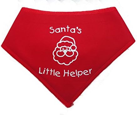 Spoilt Rotten Pets Christmas Dog Bandana - Santa's Little Helper - Great Xmas Gift For Dogs - Four (Large/Extra Large 22"-27")