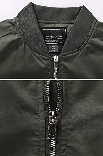 TACVASEN Herren Leichte Bomber Blouson Bomberjacke Sommer Übergangsjacke Fliegerjacken Freizeit mit Taschen – Bild 4