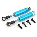 Vbest life 2pcs Front Shock Struts Damper â€‹with 4pcs Screw,72mm Aluminium Alloy Front Shock Struts Damper RC Spare Parts for Wltoy 1/14 144001 RC Model Car(Blue)