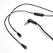 MMCX Replacement Headset Cable with in-line Remote and Microphone (Black) (New 2017 Version)