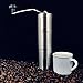 LimeHus Manual Coffee Grinder - Adjustable, Quiet Mechanism with Conical Ceramic Burr Mill - Precision Grinding, Powder to Coarse Grounds - Use with Any Coffee Maker - Modern, Brushed Stainless Steel
