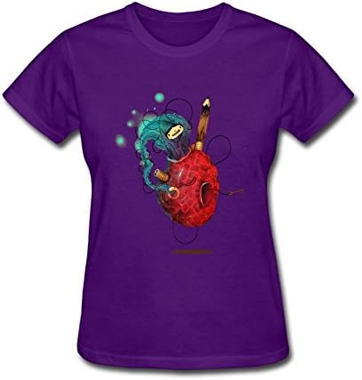 MICI Men's Heart Girl Short Sleeve T-shirts XL Purple