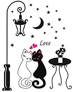 Amazon Uileoilp ウォールステッカー おしゃれ 北欧 猫 ブラック 壁紙 親子共々 壁 ドア 粘着力 貼りやすい 寮 部屋 子供部屋に 並行輸入品 ウォールステッカー オンライン通販