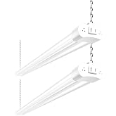 hykolity 4FT Linkable LED Shop Light for Garage,4400LM,5000K Daylight | 42W Utility Linkable Shop Light Fixture LED Workbench Shop Light with Plug, Hanging or Surface Mount,White - ETL,2 Pack