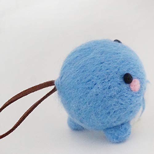 image for Wool Queen Needle Felting Blue Whale Kit, 70S Queensland Fine Wool, Fe