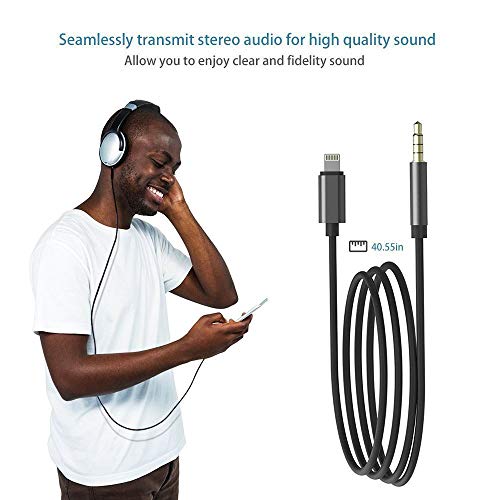 Buteny Car Aux Cable Compatible with iPhone 7/8/X, [Upgraded] 3.5mm Premium Auxiliary Audio Cable Accessories - Thumbnail 2
