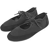 Women's Ballet Flats for Women with Bow, Comfortable Round Toe with Cross Straps, Slip On Mary Jane Ballerina Flats Shoes