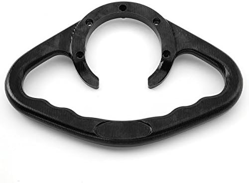 SMOKU MOTOR CNC Passenger Handgrips Tank Grab Bar Handles Universal for Yamaha R1 R6 FZ07 MT03 MT07 MT09 MT-25 MT-03 (Black)