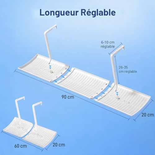 chochoyah Wall Air Conditioning Deflector, Adjustable Air Conditioning Deflector, ABS Anti-Direct Air Conditioner Deflector for Home, Bedroom, Office