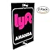 Personalized LYFT Removable Suction Cup Display Cards - Pack of 2 Placard Decals for Front & Back Windshield - Perfect Accessory Signs for Lyft Rideshare Drivers