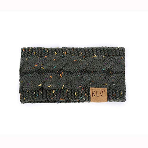 BCDshop_hairband Headband Knit Women Men Knitted Twist Soft Elastic Sport Hair Band Turban Ear Warmers Pack 1PC/2Pcs (1PC Black)