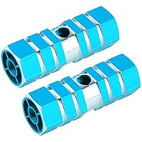 SMALL STAR Pioli Per Bici In Alluminio 2 Pezzi – Antiscivolo, Leggeri, Per Assi 3/8, Per MTB, BMX, Bici Da Strada, Colore Blu