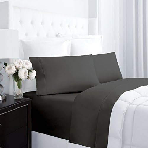 Egyptian Luxury 300 Thread Count 100 % Cotton Long-Staple Combed Pure Natural Sheet Set - Deep Pockets, Wrinkle and Fade Resistant, Hypoallergenic Sheet and Pillow Case Set - (California King, Gray)