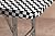60" Round Black & White Check Kwik Covers-6 Pack