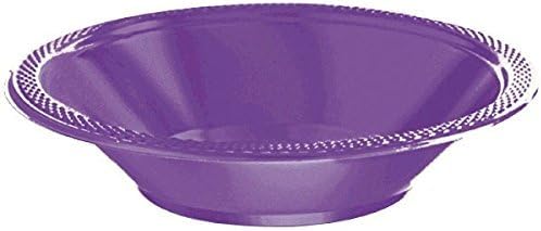Amscan International 355 ml Festive Occasion Plastic Bowls (Purple)