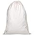 TGS Gems Extra Large Cotton Santa Bag with Drawstring Tie Closure | 39 x 27 Santa Sack, Stocking Stuffers (1 PC)