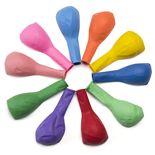 image for Prextex 600 Party Balloons 12 Inch 10 Assorted Rainbow Colors - Bulk P