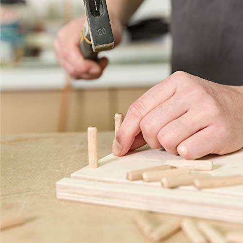 LOOTICH Wooden Dowel Pins M6 x 30mm Grooved for Furniture Cabinet Panel Connection (Pack of 800) - Thumbnail 4