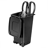 SPHTOEO Trash Can and Recycling Mini Storage Bin Pen Holder (Black)