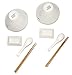 White Porcelain Ramen Bowl Set - Soup Bowl With Chopsticks, Sauce Dish, Hooked Spoon Set of 2